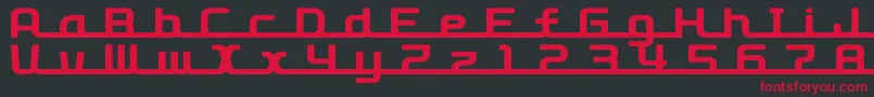 D3roadsterisml Font – Red Fonts on Black Background