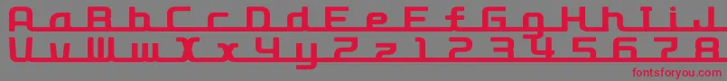 D3roadsterisml Font – Red Fonts on Gray Background