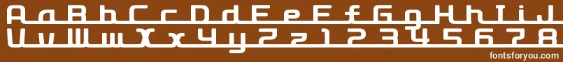 フォントD3roadsterisml – 茶色の背景に白い文字