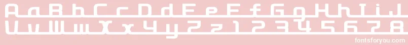 Police D3roadsterisml – polices blanches sur fond rose