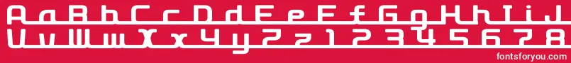 D3roadsterisml Font – White Fonts on Red Background