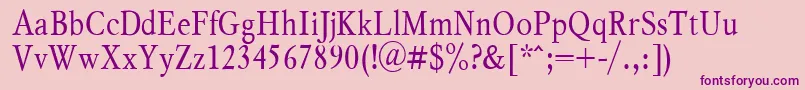 MyslNarrowPlain.001.001 Font – Purple Fonts on Pink Background