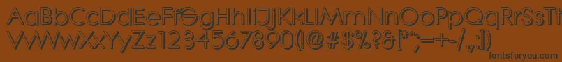 LiterashadowRegular Font – Black Fonts on Brown Background