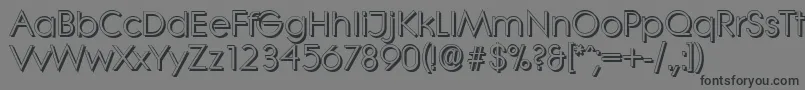 LiterashadowRegular Font – Black Fonts on Gray Background