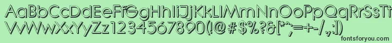 Шрифт LiterashadowRegular – чёрные шрифты на зелёном фоне