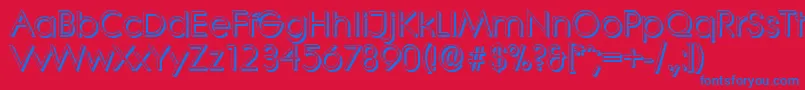 LiterashadowRegular Font – Blue Fonts on Red Background