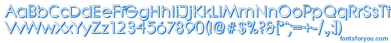LiterashadowRegular Font – Blue Fonts on White Background
