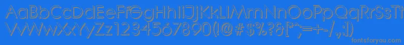 LiterashadowRegular Font – Gray Fonts on Blue Background