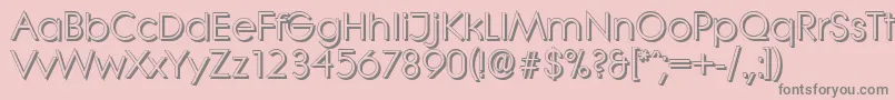 Fonte LiterashadowRegular – fontes cinzas em um fundo rosa