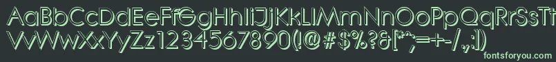 LiterashadowRegular Font – Green Fonts on Black Background