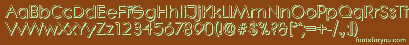 LiterashadowRegular Font – Green Fonts on Brown Background