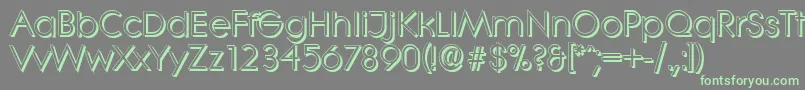 Шрифт LiterashadowRegular – зелёные шрифты на сером фоне