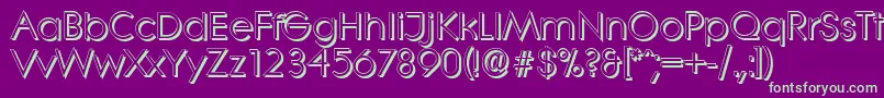 LiterashadowRegular Font – Green Fonts on Purple Background