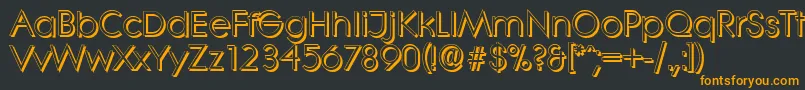 LiterashadowRegular Font – Orange Fonts on Black Background