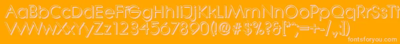 LiterashadowRegular-Schriftart – Rosa Schriften auf orangefarbenem Hintergrund