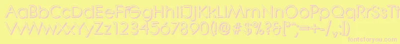 LiterashadowRegular Font – Pink Fonts on Yellow Background