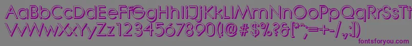 LiterashadowRegular Font – Purple Fonts on Gray Background