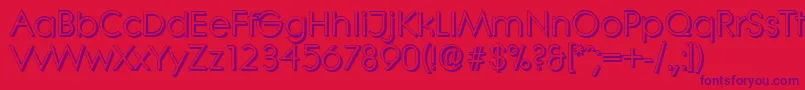 LiterashadowRegular-Schriftart – Violette Schriften auf rotem Hintergrund