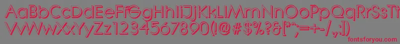 LiterashadowRegular Font – Red Fonts on Gray Background
