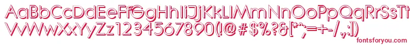 Шрифт LiterashadowRegular – красные шрифты на белом фоне
