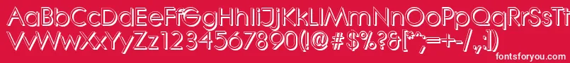LiterashadowRegular Font – White Fonts on Red Background