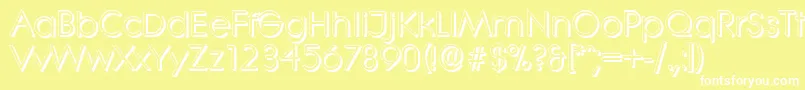 LiterashadowRegular Font – White Fonts on Yellow Background