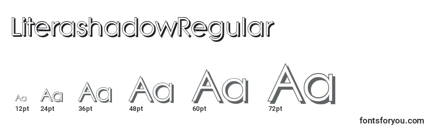 Размеры шрифта LiterashadowRegular