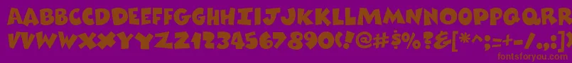 ComixHeavy Font – Brown Fonts on Purple Background