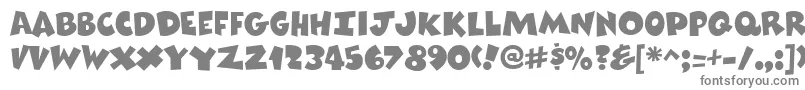 ComixHeavy-fontti – harmaat kirjasimet valkoisella taustalla