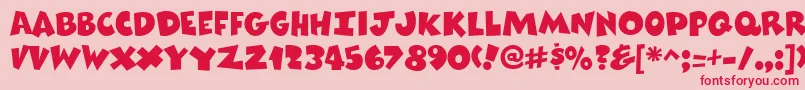 ComixHeavy Font – Red Fonts on Pink Background