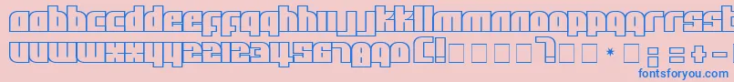 AlphaFlight Font – Blue Fonts on Pink Background