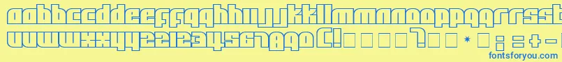 AlphaFlight Font – Blue Fonts on Yellow Background