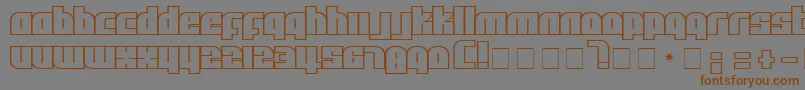 AlphaFlight-Schriftart – Braune Schriften auf grauem Hintergrund