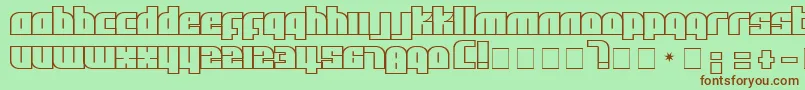 AlphaFlight Font – Brown Fonts on Green Background