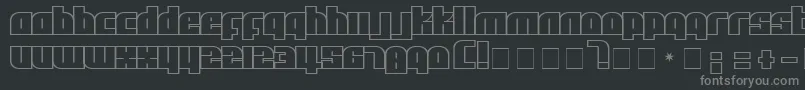 AlphaFlight Font – Gray Fonts on Black Background