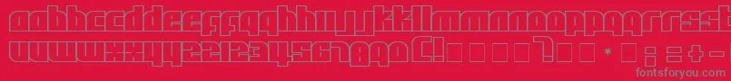 Czcionka AlphaFlight – szare czcionki na czerwonym tle