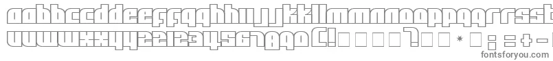 AlphaFlight-fontti – harmaat kirjasimet valkoisella taustalla