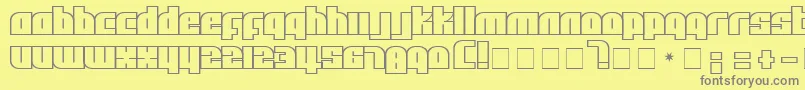 AlphaFlight Font – Gray Fonts on Yellow Background