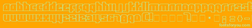 AlphaFlight Font – Green Fonts on Orange Background