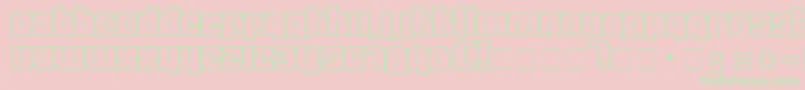AlphaFlight-Schriftart – Grüne Schriften auf rosa Hintergrund