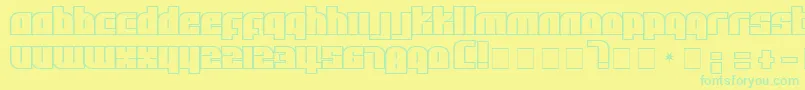 AlphaFlight Font – Green Fonts on Yellow Background