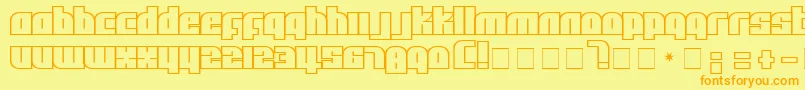 AlphaFlight Font – Orange Fonts on Yellow Background