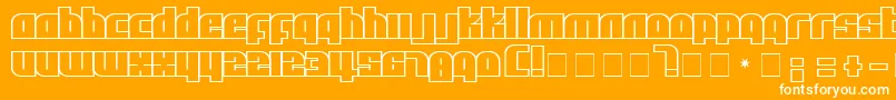 AlphaFlight Font – White Fonts on Orange Background