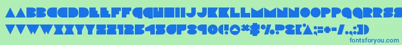 Discodeck Font – Blue Fonts on Green Background