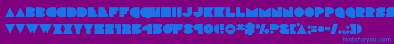 Discodeck Font – Blue Fonts on Purple Background