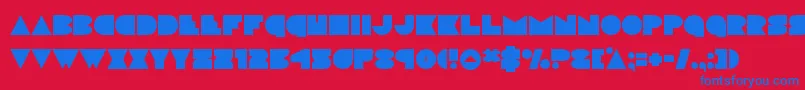 Police Discodeck – polices bleues sur fond rouge