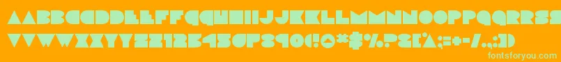 Discodeck-fontti – vihreät fontit oranssilla taustalla