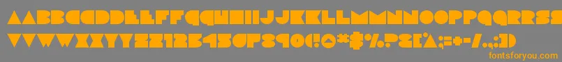 Discodeck Font – Orange Fonts on Gray Background