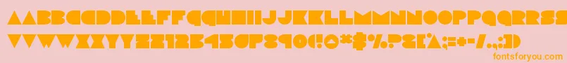 Discodeck Font – Orange Fonts on Pink Background