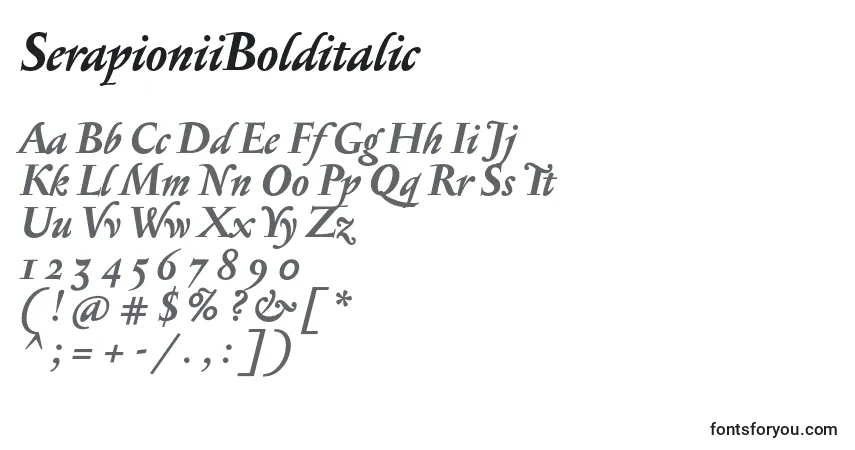 SerapioniiBolditalic Font – alphabet, numbers, special characters